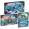 Lego Avatar Lot de 4 : 75579 Payakan le Tulkun et combinaison de crabe, 75578 Le récif de Metkayina, 75576 Aventure Skimwing 