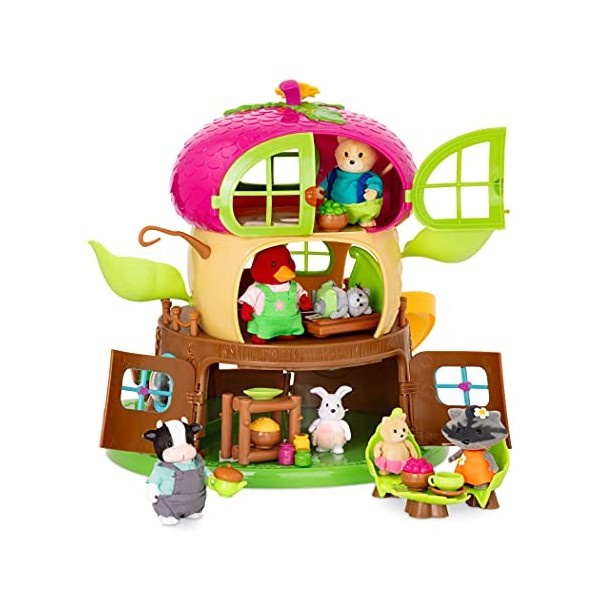 Lil Woodzeez - 64701Z - Cabane de Gland - Jeux et Accessoires en Miniature - Ensemble de 19 pièces - Maison, Personnage et A