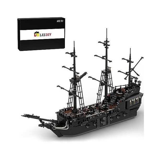 KeepDo Modèle de bateau pirate - Briques de construction - Grand bateau de guerre - Jouet de construction - 2808 blocs de ser