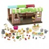 Lil Woodzeez Playset-Hoppin Farmers Market-Jeu de 67 pièces-Jouets familiaux pour Enfants à partir de 3 Ans, WZ6630Z, Mult