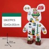 Intees Bearbrick Blocs Construction Ours,102Cm Violent Bear Assemblée Toy Éducatifs Main Bricolage Numéro Jouet Cadeau Collec