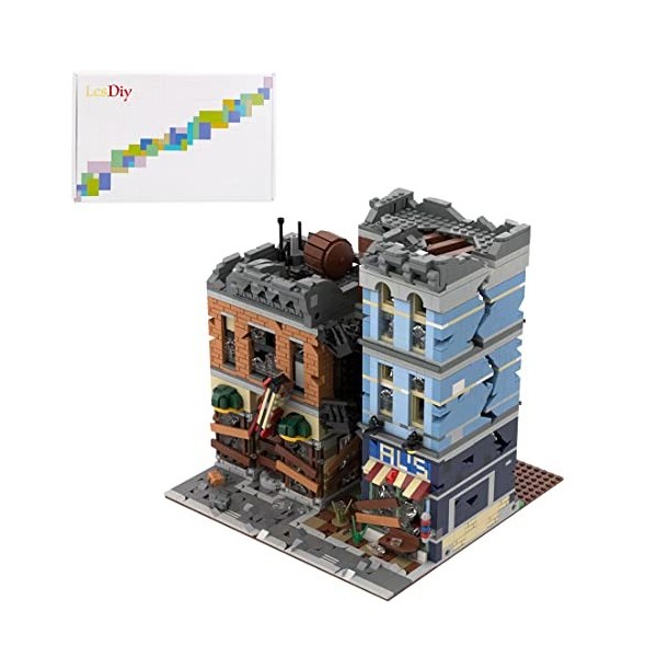 MSEI Modular Buildings Compatible avec Lego 2915 pièces + MOC-73392 Architecture Modèle de détecteur Bureau