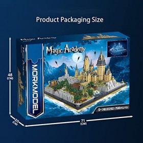 KOAEY Château Hogwarts Briques de construction, 7580 pièces Château Jouets Architecture Magicien Château Modèle Compatible av