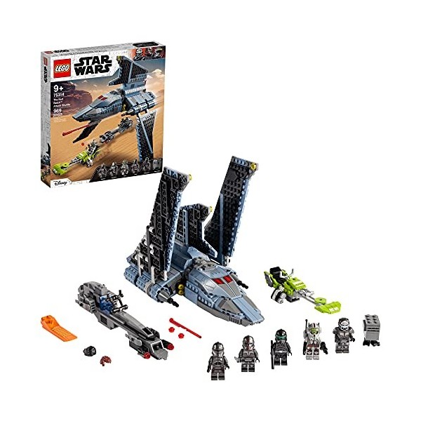 LEGO Star Wars The Bad Batch Attack Shuttle 75314 Awesome Toy Building Kit with 5 Minifigures. New 2021 969 Pieces 