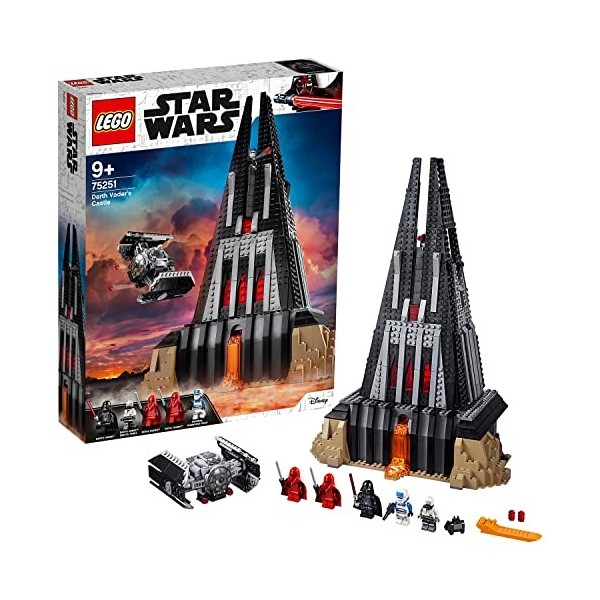 LEGO 75251 Star Wars Le château de Dark Vador, Ensemble de construction avec modèle TIE Advanced Fighter et 2 figurines Dark 