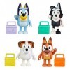 Bluey School Friends – Lot de 4 camarades décole, Figurines de 6,3 à 7,6 cm, 17339, Multicolore