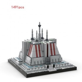Modulaire Architecture Blocs De Construction 1491pièces MOC Temple Building Coruscant Nano Micro Blocs De Construction Mini E