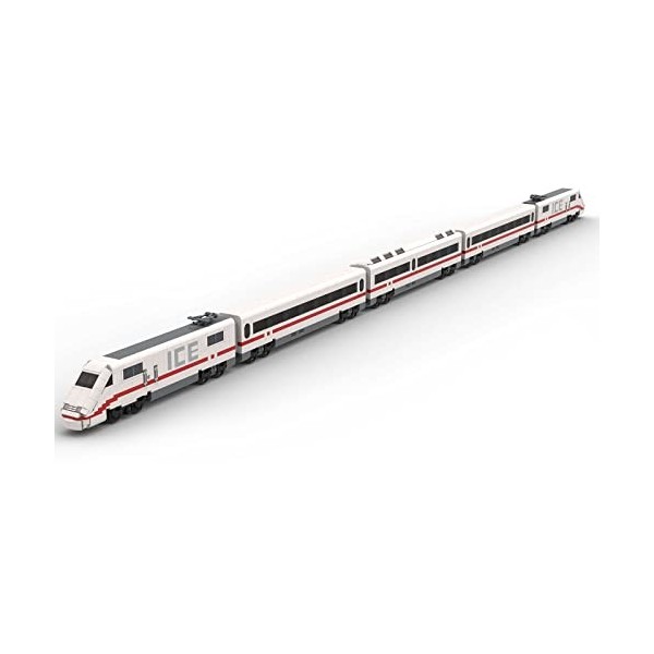 IPOT Technique RC Train Jeu de 2736 pièces 6 largeurs dynamiques DB Ice 1 – Jeu de briques de construction rapide allemande –