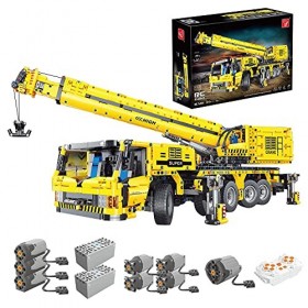 MSEI Technique Grue 3711 Pièce 2,4 G Télécommande Mobile Brique Jouet Compatible avec Lego