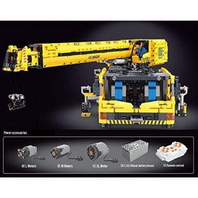 MSEI Technique Grue 3711 Pièce 2,4 G Télécommande Mobile Brique Jouet Compatible avec Lego