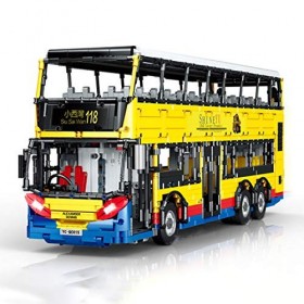 Koyae 1/15 Technic Camion - Le Bus à Impériale Jeu de Construction avec Télécommande APP /2,4 GHz, 4255 Pièces Blocs Compatib