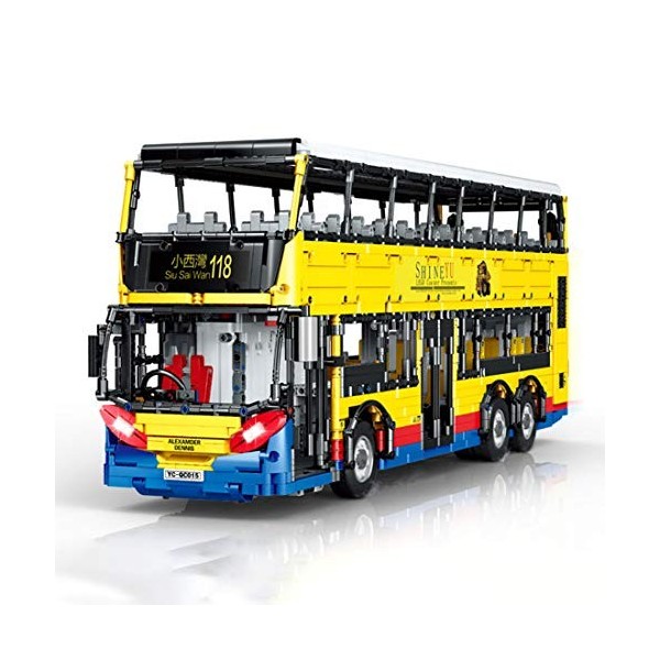 Koyae 1/15 Technic Camion - Le Bus à Impériale Jeu de Construction avec Télécommande APP /2,4 GHz, 4255 Pièces Blocs Compatib