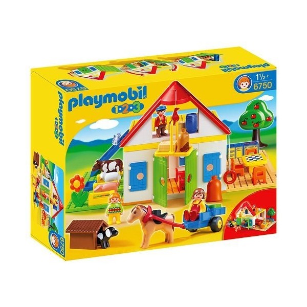 Playmobil - 6750 - Jeu de construction - Coffret Grande ferme 1.2.3