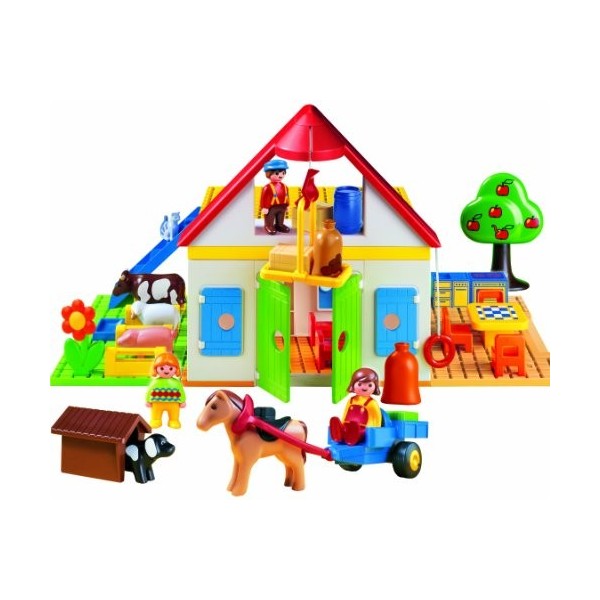 Playmobil - 6750 - Jeu de construction - Coffret Grande ferme 1.2.3