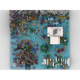 Kit Construction Blocs Construction, 2876 Pièces Bâtiments Modulaires, Ensemble Construction Océanique Modulaire, Kit Modèle 