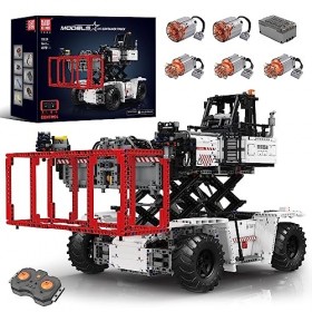 Mould King 17029 - Chariot élévateur télécommandé - Modèle avec Moteur - Modèle de véhicule dingénierie 4878 pièces,Couleur