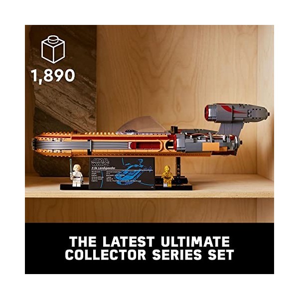 LEGO Star Wars Luke Skywalkers Landspeeder 75341, Ultimate Collector Series Kit de construction Star Wars pour adultes, comp