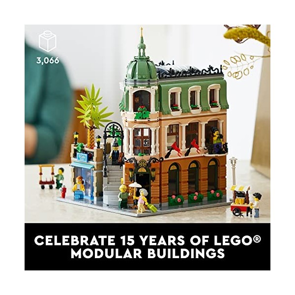 LEGO Boutique Hotel 10297 Building Kit. Make a Detailed Displayable Model Hotel Packed with Surprises 3,066 Pieces 