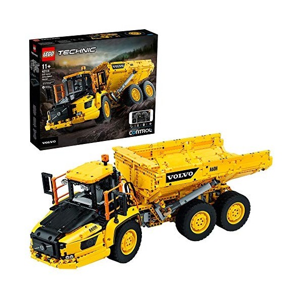 LEGO 42114 Technic 6x6 Volvo Articulated Hauler RC Truck Toy, Remote Control Car Construction Vehicle