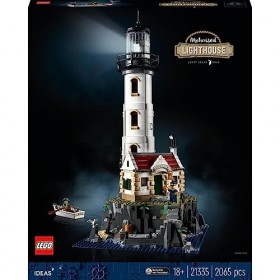 LEGO 21335 Ideas Le Phare Motorisé, Maquette a Construire, Idée Cadeau, Décoration Maison, avec Minifigurines Marin, Activit