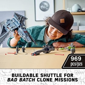 LEGO Star Wars The Bad Batch Attack Shuttle 75314&nbsp;Awesome Toy with 2 Speeders Minifigures of Bad Batch Clones 969 Pieces 