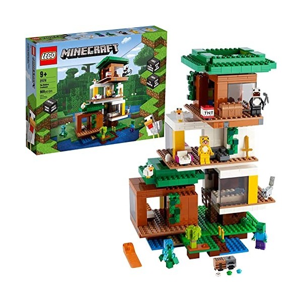 LEGO Minecraft The Modern Treehouse 21174 Giant Treehouse Building Kit Playset. Fun Toy for Minecraft-Gaming Kids. New 2021 