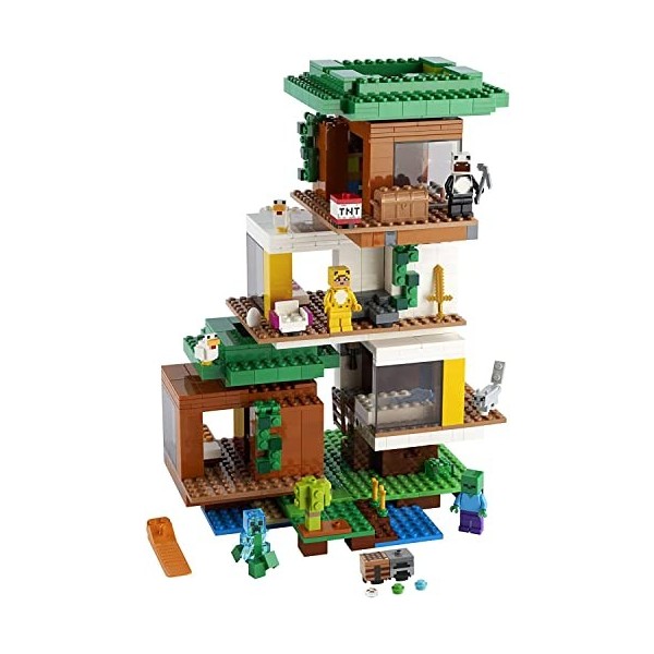 LEGO Minecraft The Modern Treehouse 21174 Giant Treehouse Building Kit Playset. Fun Toy for Minecraft-Gaming Kids. New 2021 