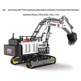 LAKI Onenineten Technic Excavatrice Blocs de Construction, 2.4Ghz/APP RC Pelleteuse à Chenilles Télécommande avec et Moteur, 