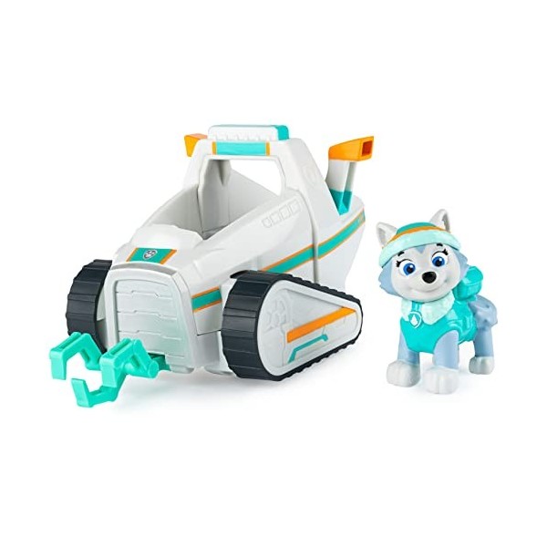 PAW PATROL Everest Véhicule de Chasse-Neige avec Figurine de Collection, pour Enfants à partir de 3 Ans