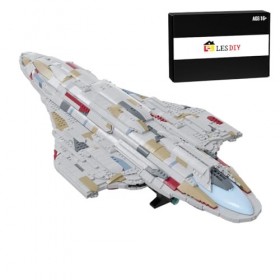 GlowTech Fabroz Technique Modèle de vaisseau spatial Sci-fi Ghost 3409 pièces Modèle de vaisseau spatial MOC Jeu de blocs de 