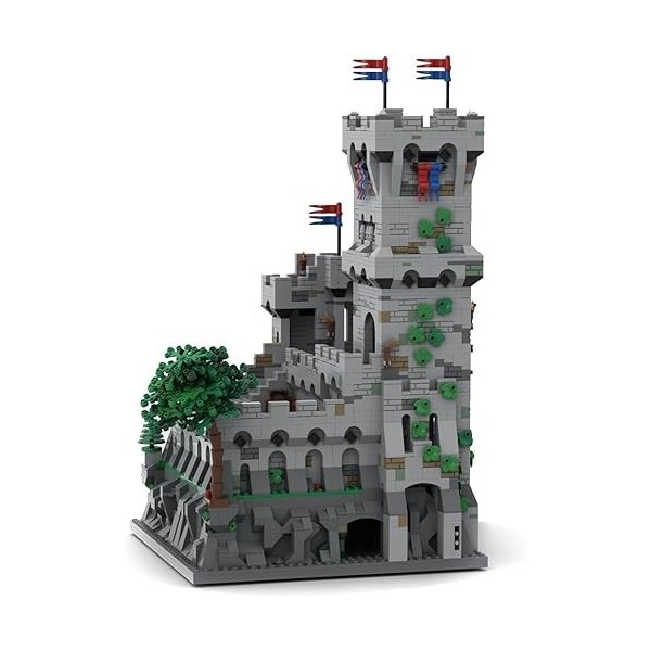 Kit de Modèle Architectural, Grande Forteresse de La Montagne du Roi Abrite 3626 Blocs de Construction Modulaire MOC, Blocs d