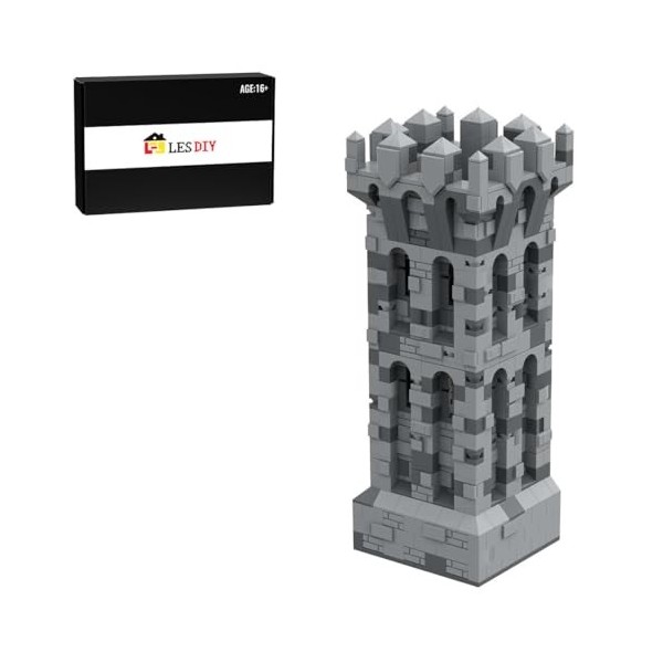 EnWind Modèle château médiéval DIY - Sous-module - Kit de blocs modulaires - Compatible avec larchitecture Lego MOC-131230 H