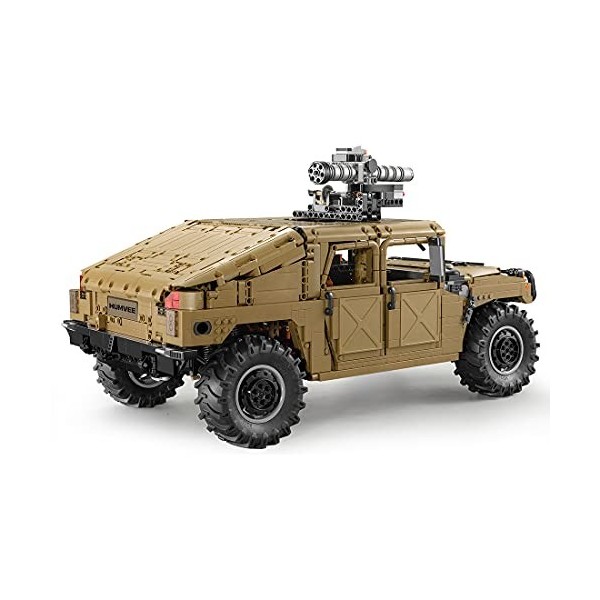 MSEI Technic Véhicule Tout Terrain pour Hummer 3935 pièces 1/8 2.4G Télécommande Voiture Militaire Véhicule Blocs de Construc