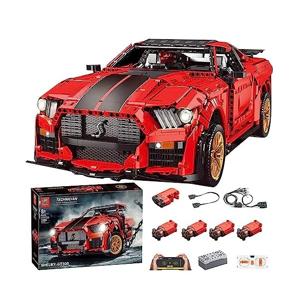 PERTID Blocs De Voiture De Sport Techno, Kit De Modèle De Voiture De Course Techno Jouet De Construction Compatible avec Les 