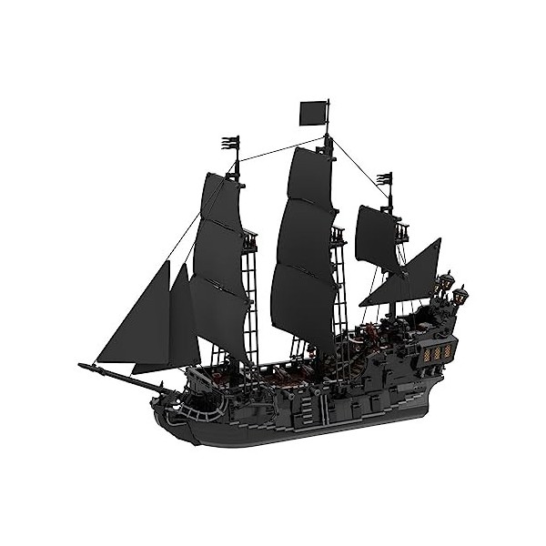 WUBA La perle noire de bateau pirate médiéval modèle blocs de construction, 3049 pièces thème pirate médiéval modèle de navir