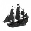 WUBA La perle noire de bateau pirate médiéval modèle blocs de construction, 3049 pièces thème pirate médiéval modèle de navir