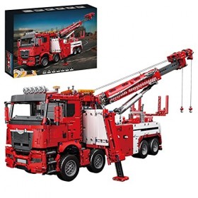 Tosbes Technic Véhicule de Secours Incendie Blocs de Construction, 2.4Ghz/APP Télécommande Camion Modèle, 4883+ Pièce Véhicul