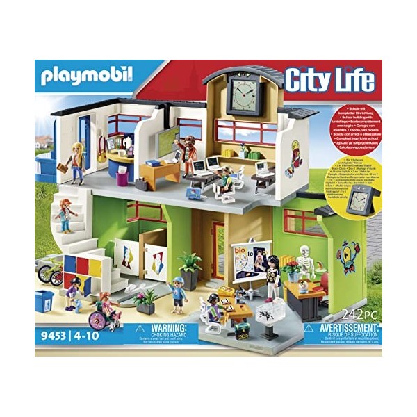 Playmobil 9453 Ecole aménagée- City Life- Lécole- Ecole Enfants