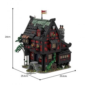 MOC-111710 Architecture Series Inn Building Block Model Small Particle Building Block Building Set Jouet Éducatif Compatible 