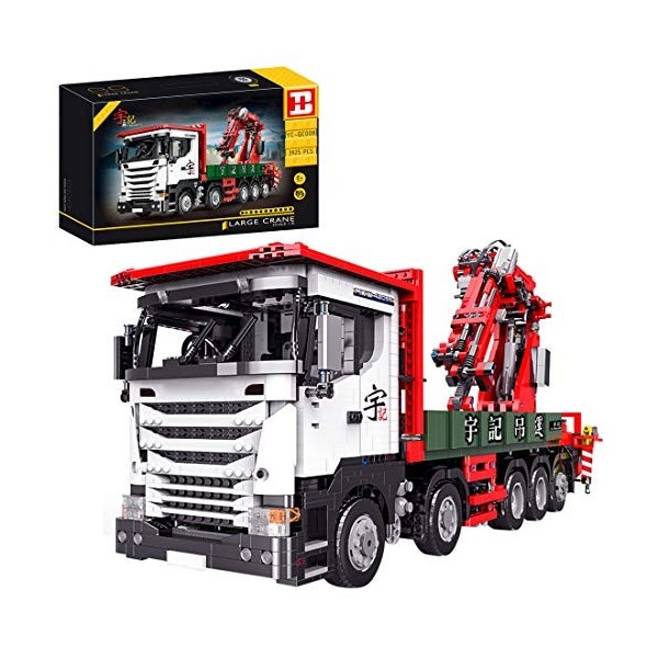 YANYUESHOP Kit de Construction de remorque Technic 1933 pièces, véhicules de Construction de remorque télécommandés avec Mote