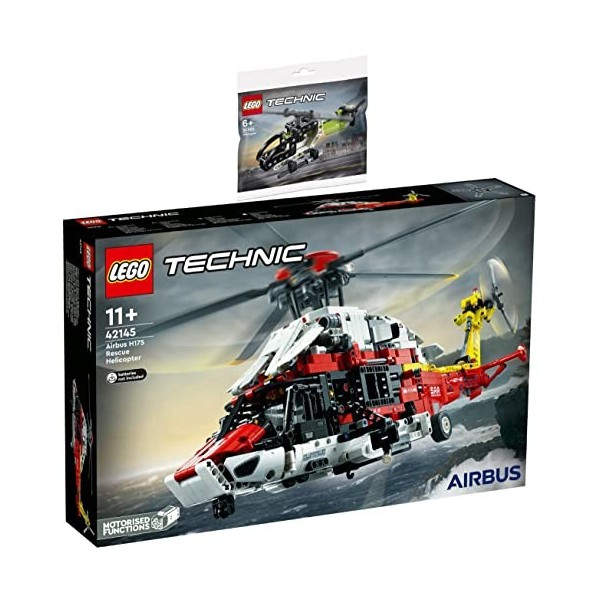 Lego Technic Lot de 2 hélicoptères de sauvetage Airbus H175 et 30465 Polybag