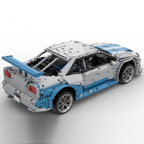 New Moc Skyline GT-R R34 Supercar Voiture de course à léchelle 1:8, modèle de briques de construction, jouet 3383 pièces