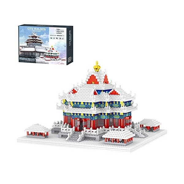 YANYUESHOP Blocs de Construction de Maison - 3086 pièces Vue sur la Rue du château de Himeji Chinois, Ensemble de Constructio