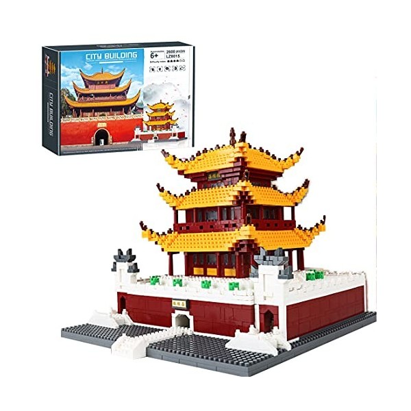 YANYUESHOP Blocs de Construction de Maison - 3086 pièces Vue sur la Rue du château de Himeji Chinois, Ensemble de Constructio