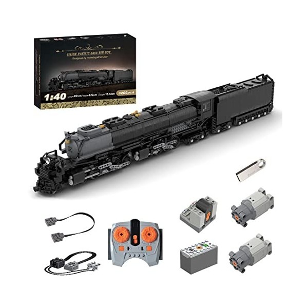 LAKIN Union Pacific 4014 Big Boy Train Blocs de construction MOC-89126 compatible avec Lego 2,4 GHz 1:40 City Locomotive à va