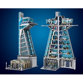 Kit de Blocs de Construction Hero Tower Architecture, 5883 Pièces Gratte-Ciel Construction de Maisons Modulaires avec Lumière