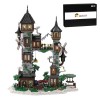 Lumitex MOC-159254 Maison modulaire médiévale de la ville nuageuse 4956 pièces Maison médiévale vue château bâtiment Kit de c