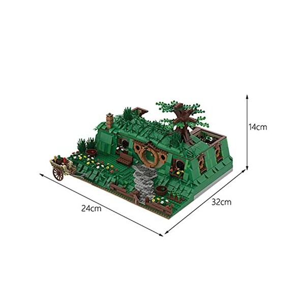 Ensemble De Blocs De Construction MOC-27847 The Cave Where The Hobbits Lived 2370Pièces Ensemble De Construction Darchitectu