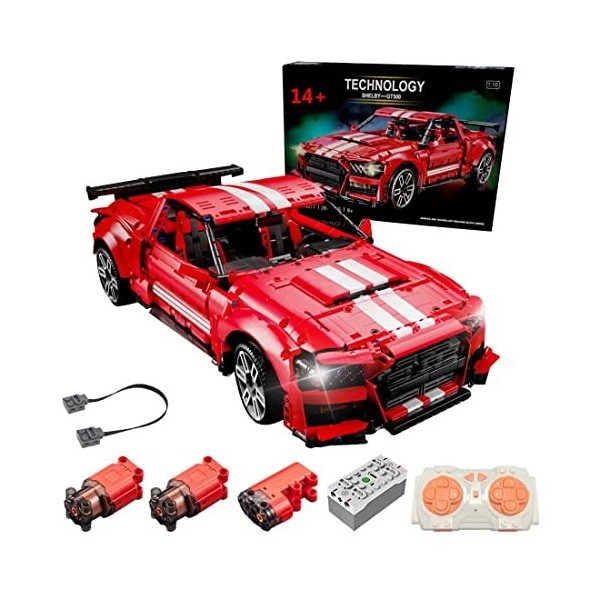 YANYUESHOP 1/10 Technic Car Building Blocks, 2814pcs Voiture de Course télécommandée avec Controllr, Compatible avec Lego Tec