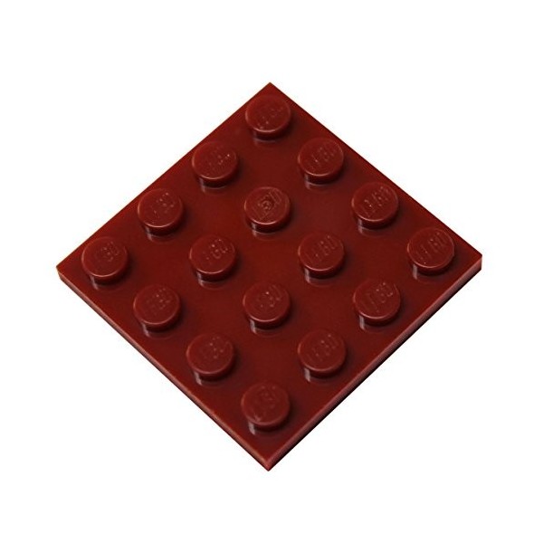 LEGO Pièces et Pièces: Rouge Foncé 4x4 Plaque x100